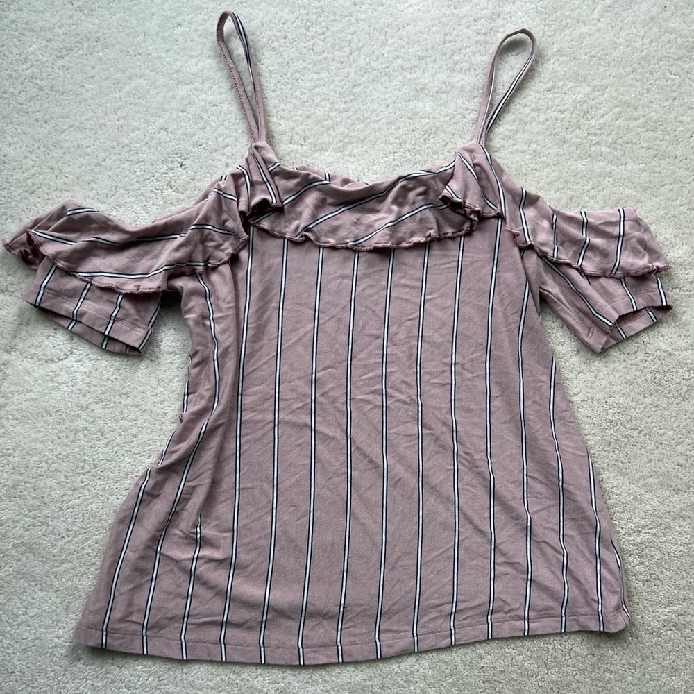 American Eagle Soft & Sexy Flutter Off the Shoulder Top